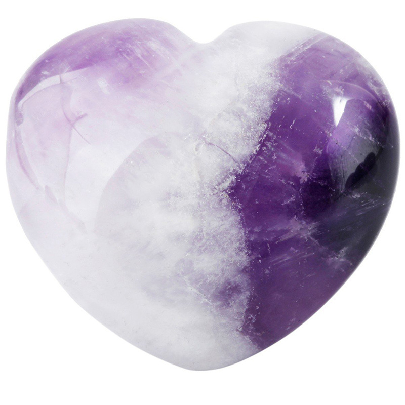 Wholesale Natural Heart shape gemstone Amethyst crystal for sell , Rock Gemstone heart shape for Sale