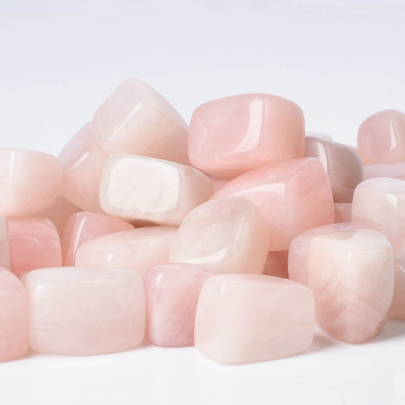 wholesale rose quartz  natural polished gemstone tumbled stones for sell