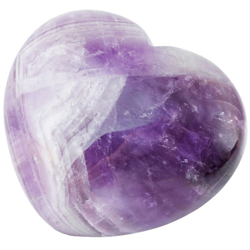 Wholesale Natural Heart shape gemstone Amethyst crystal for sell , Rock Gemstone heart shape for Sale