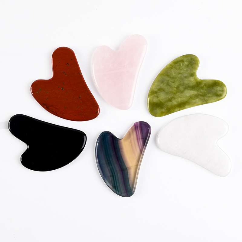 Best Selling Jade Gua Sha Stone Set Private Label Rose Quartz Gua Sha Facial Massager Wholesale Jade Guasha Skincare Tool