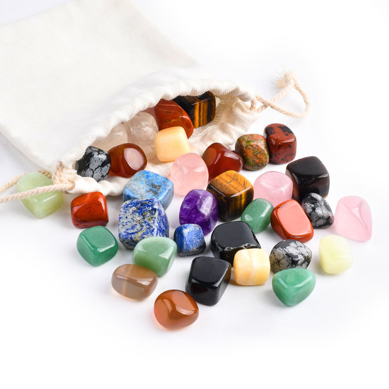 Custom Crystal Mixed Tumble Stone Wholesale Various Types Natural Polished Gemstone Tumbled Stones