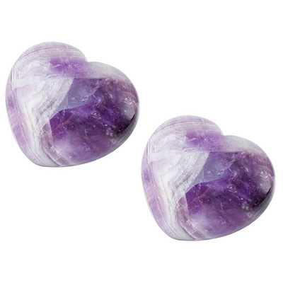 Wholesale Natural Heart shape gemstone Amethyst crystal for sell , Rock Gemstone heart shape for Sale