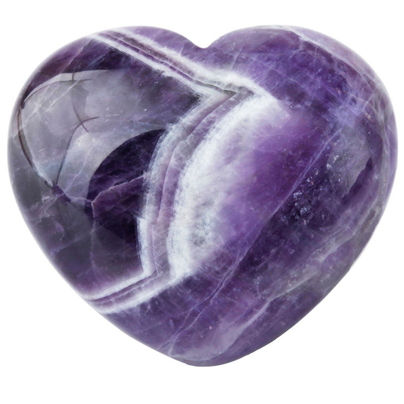 Wholesale Natural Heart shape gemstone Amethyst crystal for sell , Rock Gemstone heart shape for Sale