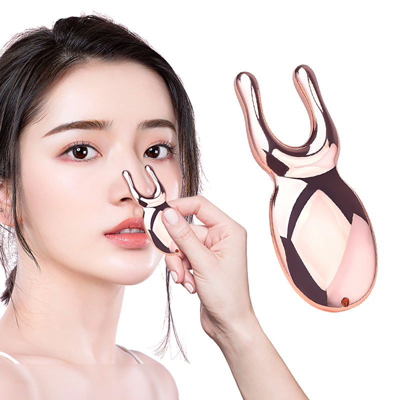 Silver Rose Gold Color Zinc Alloy Nose Lifting Shaper Bridge Shaper Nasal Up Straightener Metal Facial Massage Gua Sha Tool