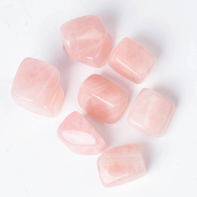 wholesale rose quartz  natural polished gemstone tumbled stones for sell