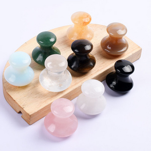 Hot Selling Mushroom Shape Jade Stone Eye Face Skin Care Guasha Massager Custom Logo Natural Crystal Facial Gua Sha Tool