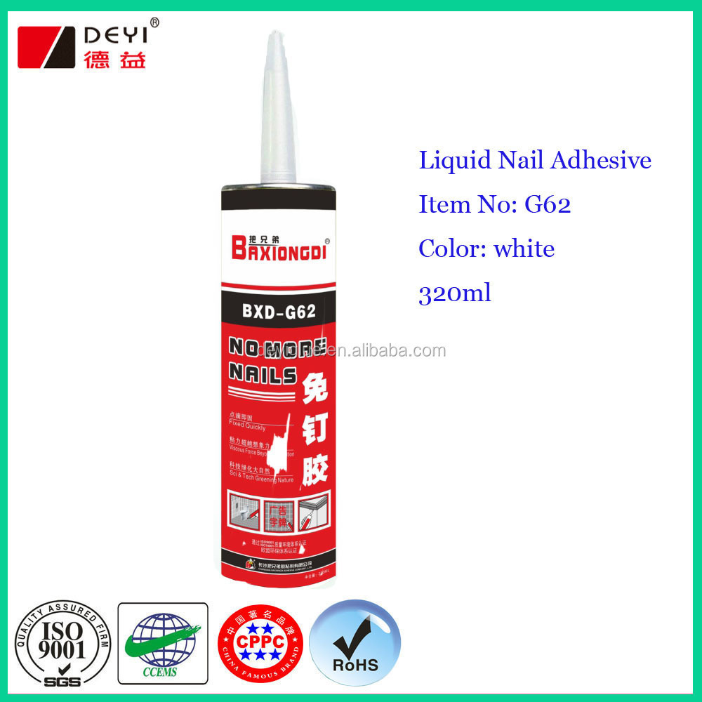 High Quality Strong Load-Bearing Capacity Glue White Color Glue 320 ml Nails Free Glue