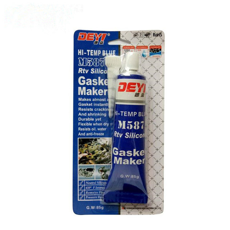 tube pack acid blue sealant adhesive RTV silicone gasket 85g