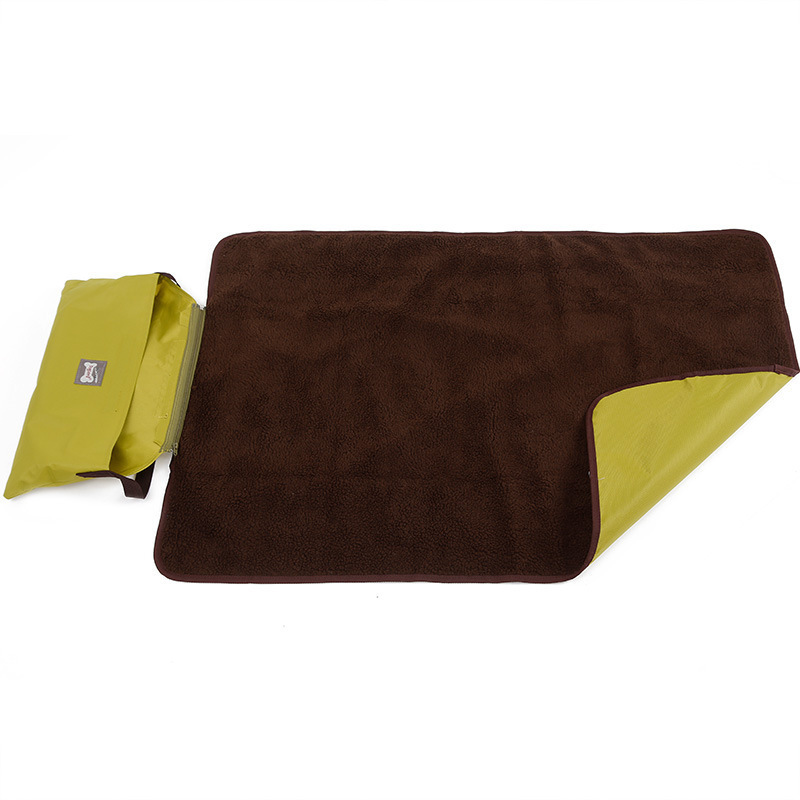 Hangzhou Foldable Portable Waterproof Outdoor Travel Pet Blanket Mat With Storage Bag Cat Dog Waterproof Oxford  Bed