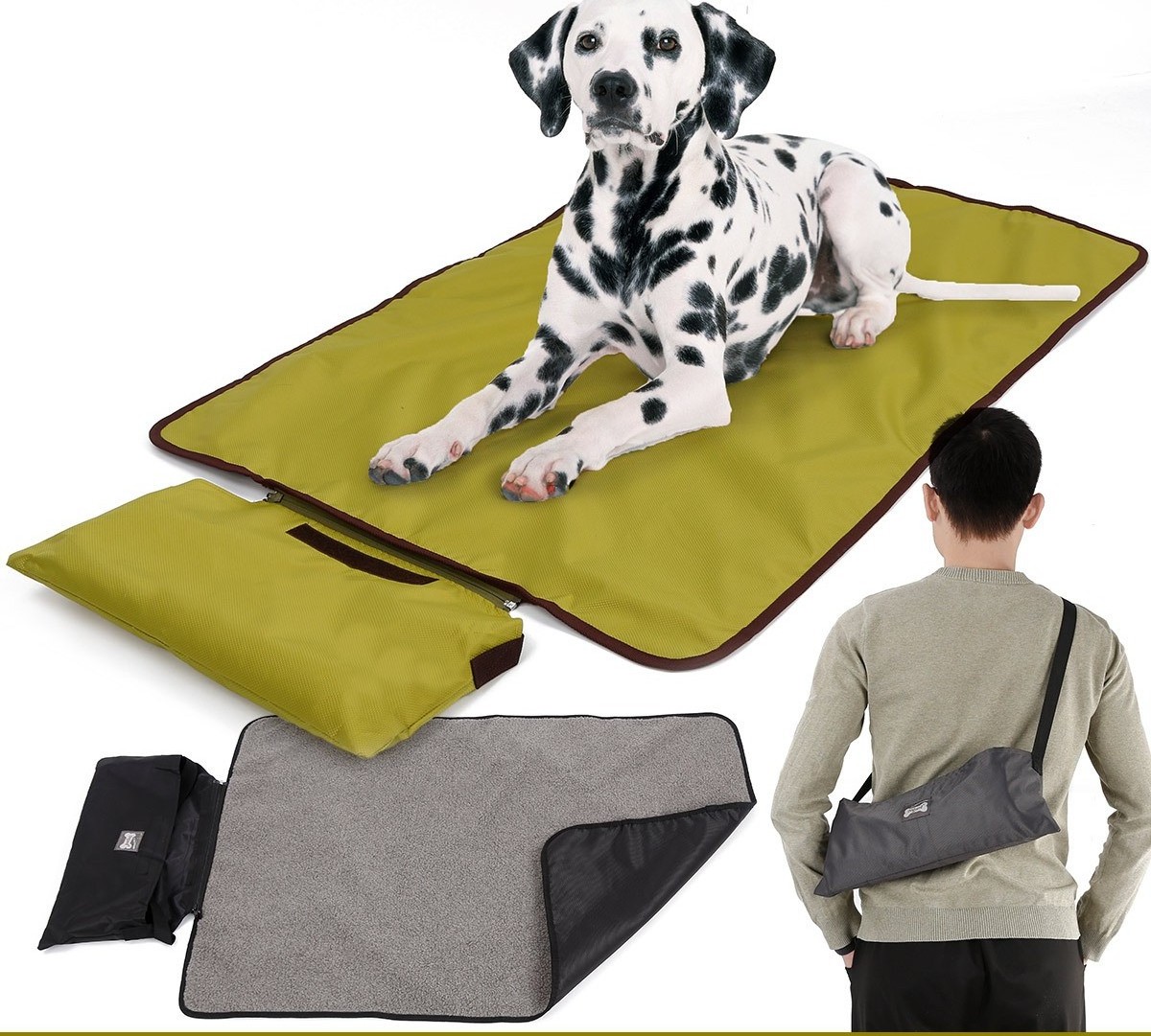 Hangzhou Foldable Portable Waterproof Outdoor Travel Pet Blanket Mat With Storage Bag Cat Dog Waterproof Oxford  Bed