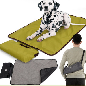 Hangzhou Foldable Portable Waterproof Outdoor Travel Pet Blanket Mat With Storage Bag Cat Dog Waterproof Oxford  Bed