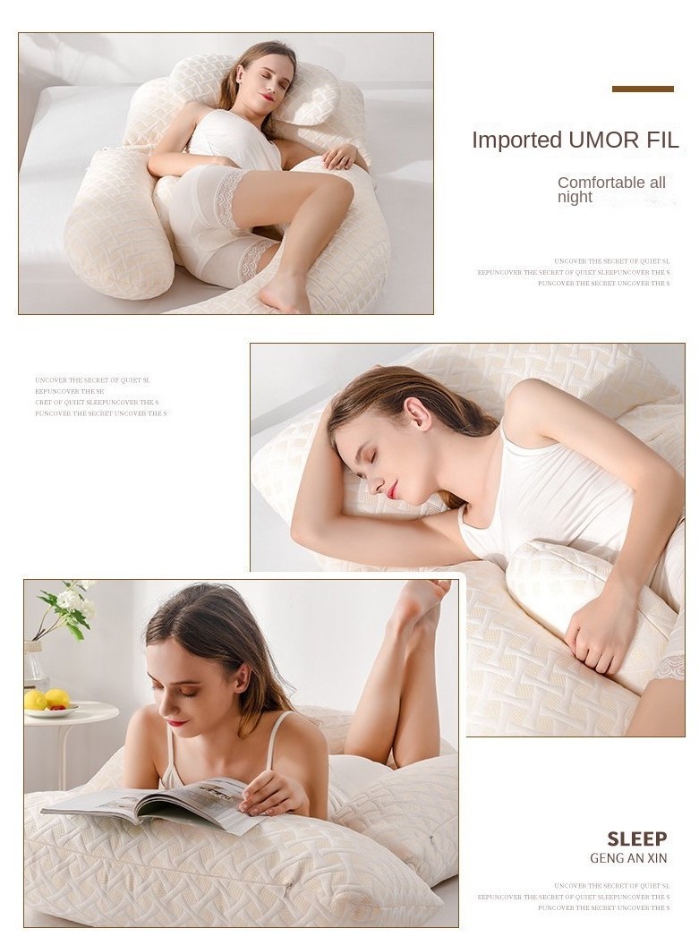 Factory Washable Removable Cotton Pregnant Side Sleep Pillow U Shape Maternity Nursing Pillow