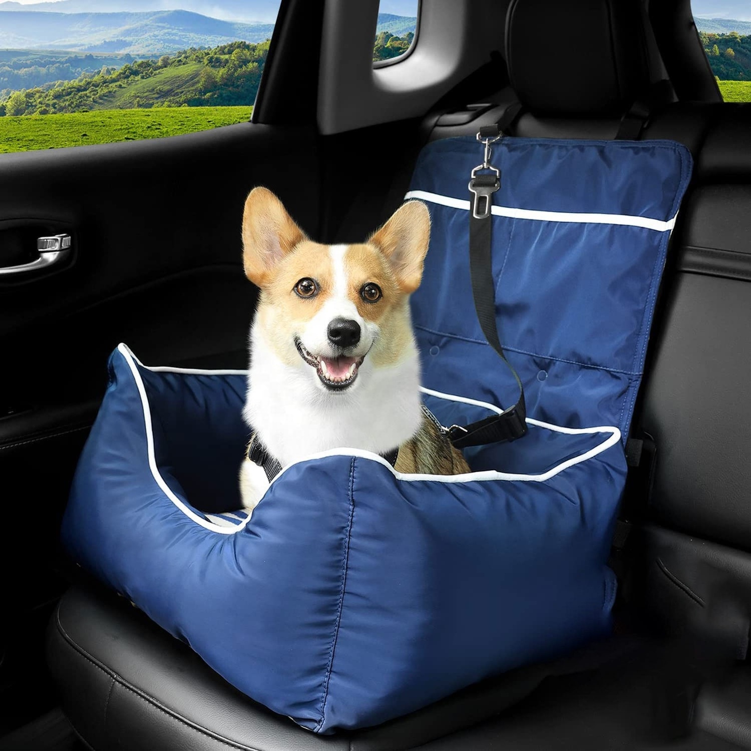 Removeable Luxury Dog Carrier Bag Waterproof Dog Car Seat Bed Washable Pet Car Seats Small Dogs