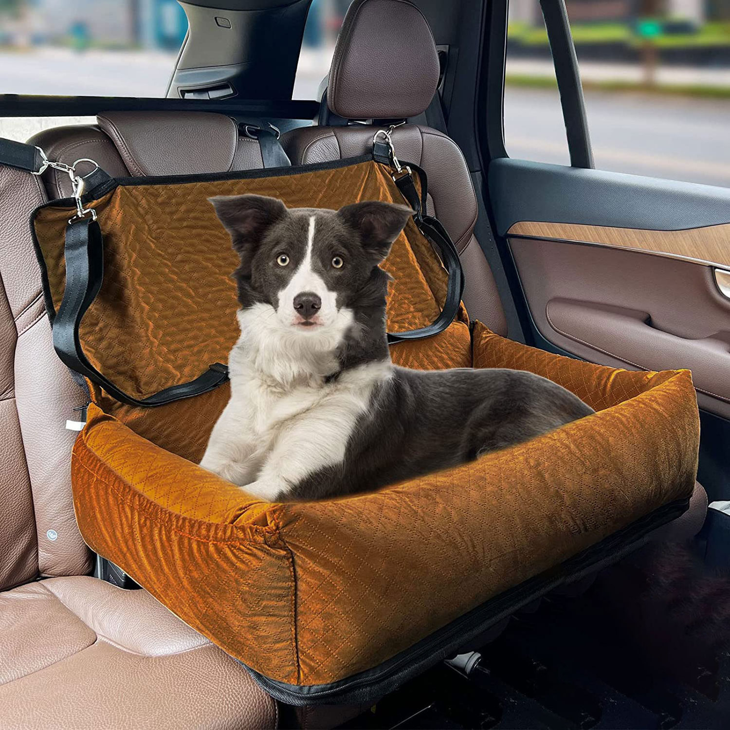 Medium and large car dog kennel safety seat multifunctional car pet kennel travel bed comfortable safety dog seat