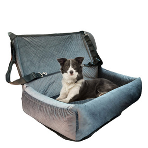 Medium and large car dog kennel safety seat multifunctional car pet kennel travel bed comfortable safety dog seat