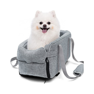 Portable Durable Removeable Pet Car Seat Safe Dog Console Car Seat Washable Travel Car Dog Bed