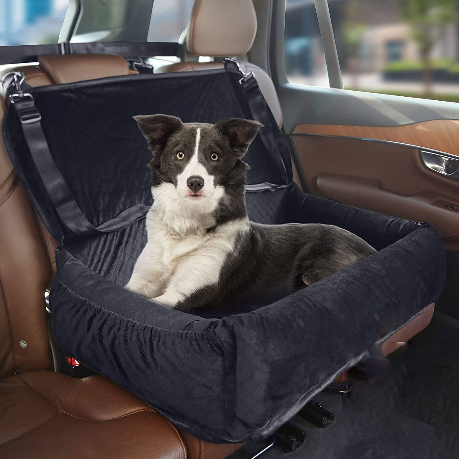 Medium and large car dog kennel safety seat multifunctional car pet kennel travel bed comfortable safety dog seat