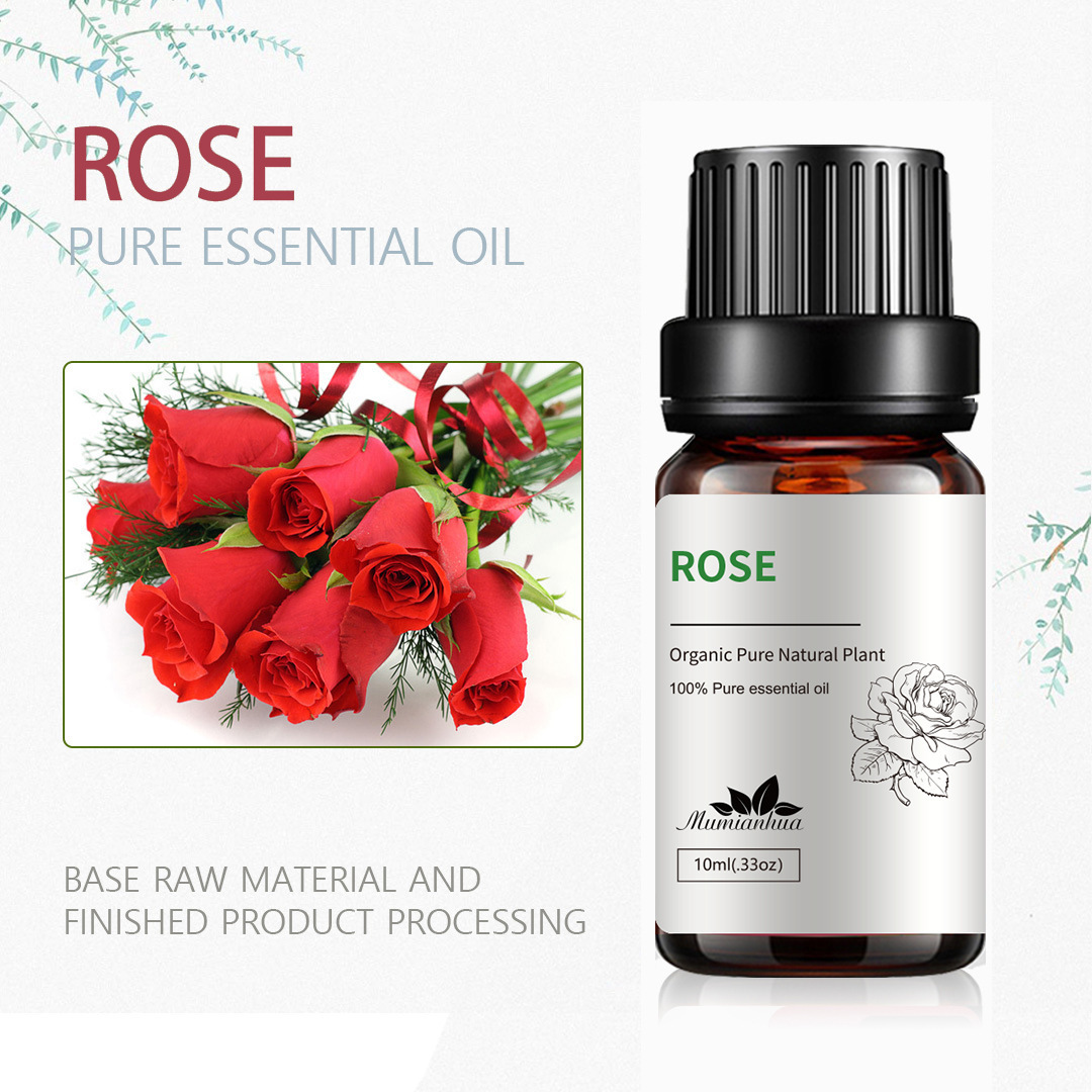 rose pure essential oil improve dryness and brighten the skin maintain skin mositure rose oil