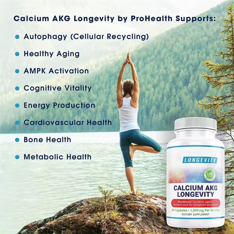 Wholesale Capsules Anti-Aging Calcium alpha-ketoglutarate Bulk Supplement 1000mg CA-AKG Capsules