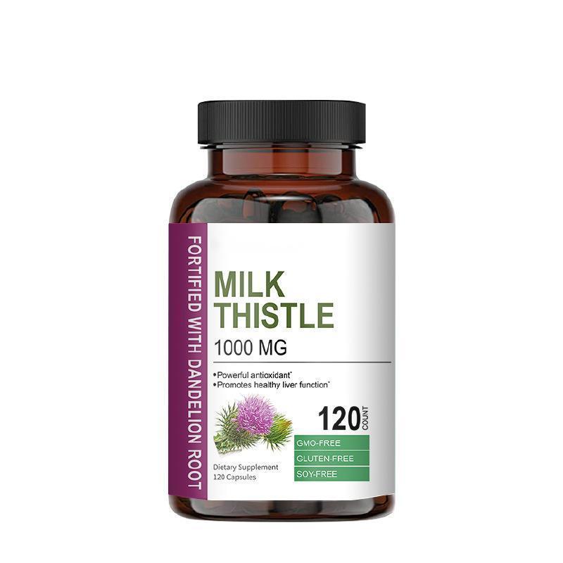 Milk Thistle Dietary Supplement Powder Wild-Cultivated for Immune Response Support Liver Protein Synthesis Detox & Replenishment