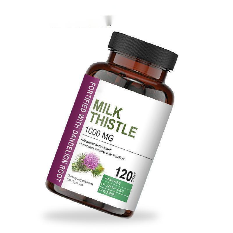 Milk Thistle Dietary Supplement Powder Wild-Cultivated for Immune Response Support Liver Protein Synthesis Detox & Replenishment