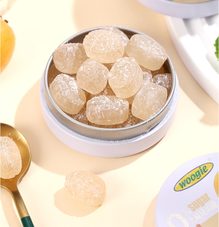 Sugar-Free Fruity Mint Candy Light Moistening Ball-Shaped Breath Freshener Strong Cool Hard Snacks in Iron Gift Box