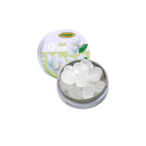 Sugar-Free Fruity Mint Candy Light Moistening Ball-Shaped Breath Freshener Strong Cool Hard Snacks in Iron Gift Box