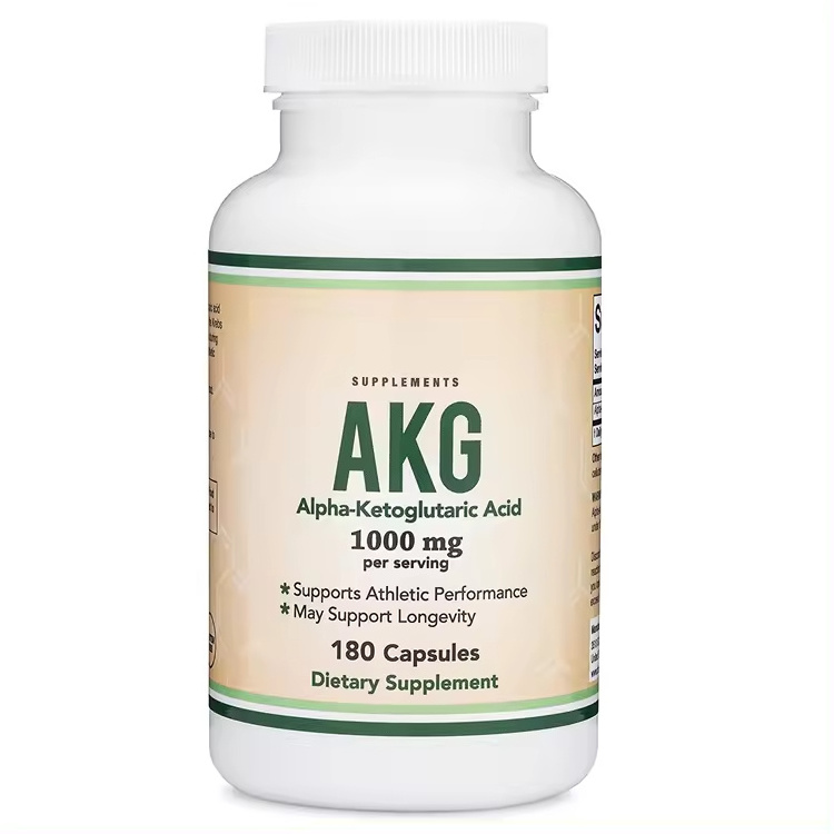 OEM Ca-akg Capsules Anti-Aging Calcium alpha-ketoglutarate Supplement 1000mg AKG Capsules Bulk