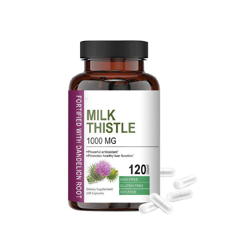 Milk Thistle Dietary Supplement Powder Wild-Cultivated for Immune Response Support Liver Protein Synthesis Detox & Replenishment