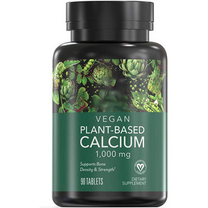 plant fusion vegan calcuim capsules support bones density strength 1000mg calcuim capsules supplement