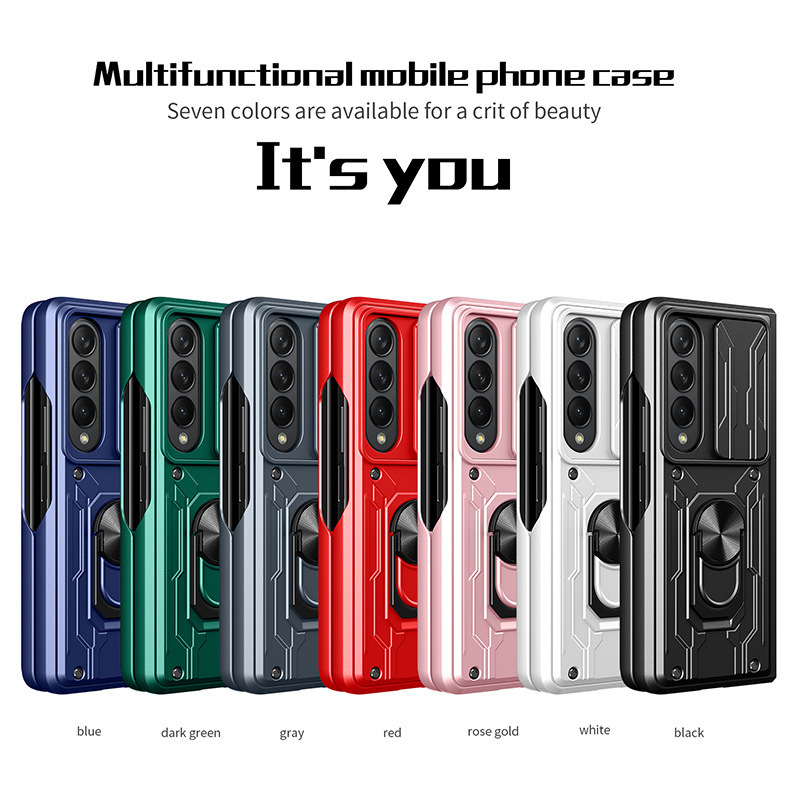 New Sliding Camera Lens Protector Shockproof Phone Case For Samsung Galaxy Z Fold 4