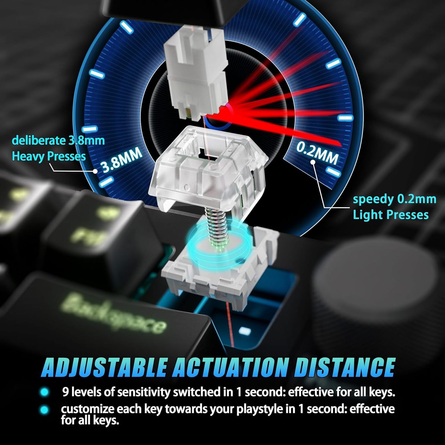 A75 TKL RGB Wired USB Gaming Keyboard Rapid Trigger Mechanical Magnetic Switch with 82 ABS Keycap Compact Design Backlit LED