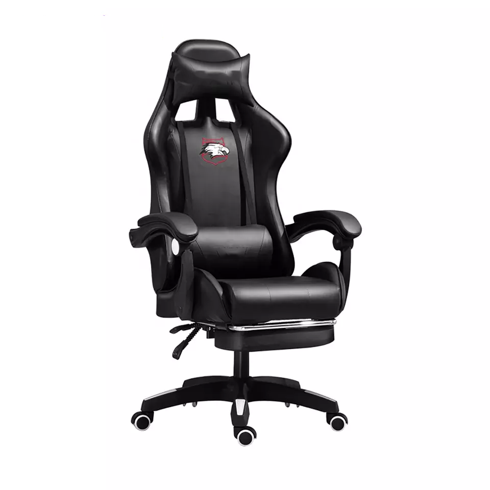 factory in stock Gaming Chair Office Desk Chair with Massage Armchair PU Leather PC Gamer Chairs with Retractable Footrest