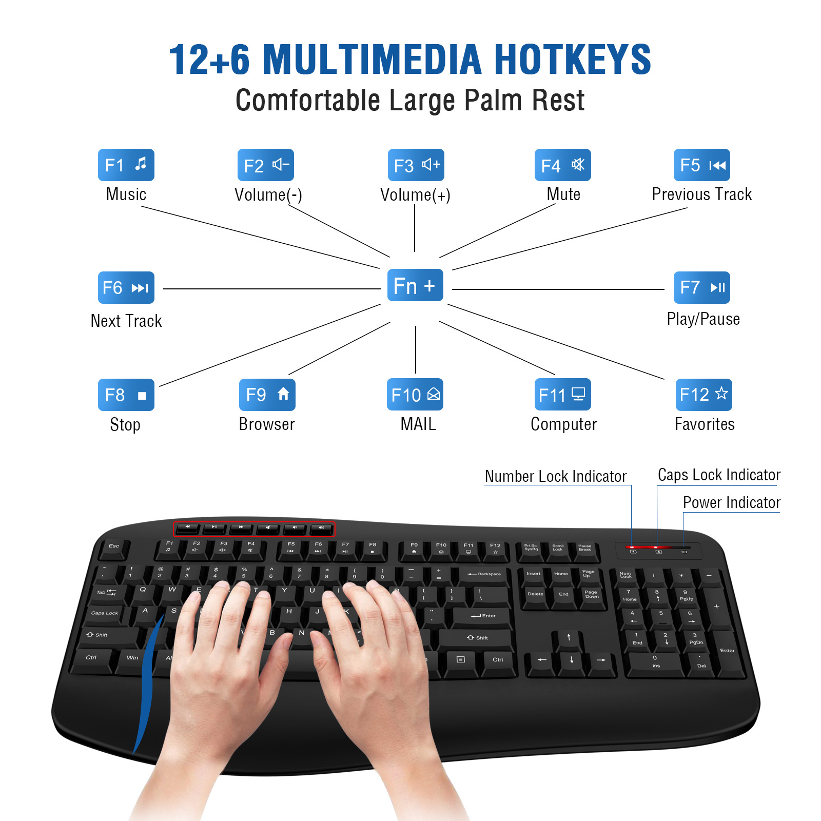 MK345 Compact Ergonomic Russian Wireless Keyboard Mouse Combo 2.4G Wireless Keyboard and Mouse Set for Pc Laptop