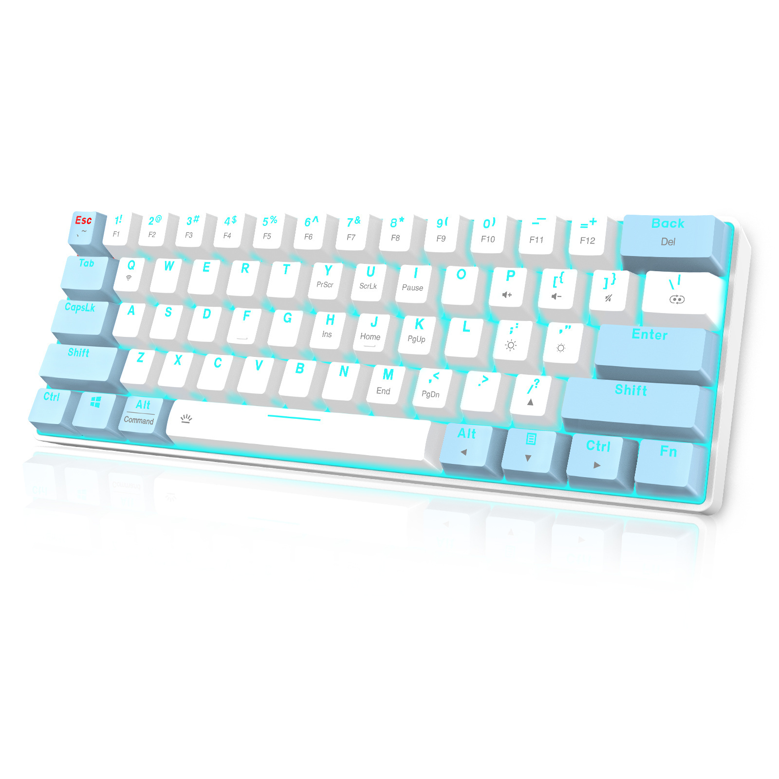 61 Keys red Switches BT and Wired USB Keyboards Programmable mechanical gaming keyboard