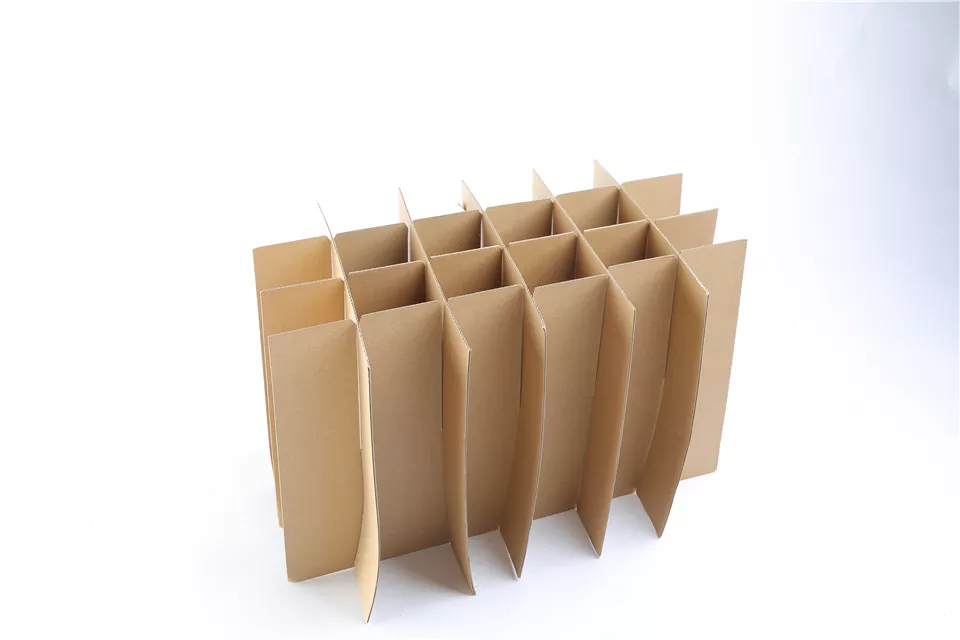 Wholesale Custom Corrugated Paper Shipping Carton Wine  Box Cardboard with dividers