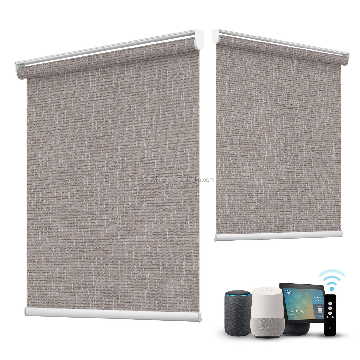 Zigbee Wifi Google Alexa Homekit Electric Sun Shade Motor Roller Blind Plastic Weight Bottom Bars Smart Blinds