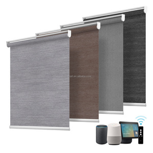 Zigbee Wifi Google Alexa Homekit Electric Sun Shade Motor Roller Blind Plastic Weight Bottom Bars Smart Blinds