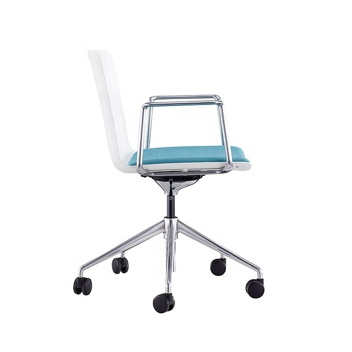 Lift Chair Office Swivel Chair Style  Fixed Aluminum Armrest Height Adjustable Plastic Office Chair