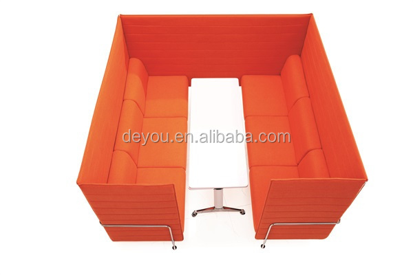 Customized Fabric Office Sofa Seating Easy Install  Open Acoustic Seat Meeting Pod Office Booth For Private Working