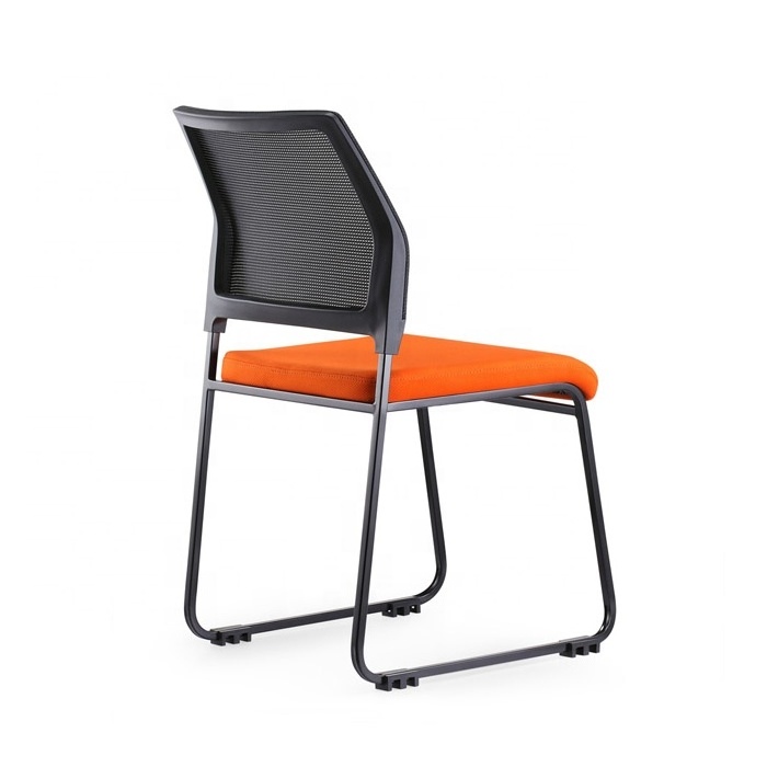 Metal Frame Mesh Fabric Armless Stacking Office Chair Stackable Study Chair Plastic Staff  Conference Room Guest Chair