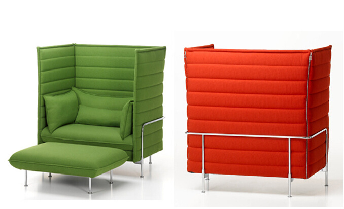 Customized Fabric Office Sofa Seating Easy Install  Open Acoustic Seat Meeting Pod Office Booth For Private Working