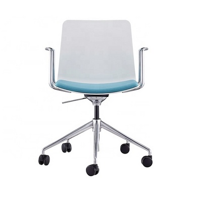 Lift Chair Office Swivel Chair Style  Fixed Aluminum Armrest Height Adjustable Plastic Office Chair