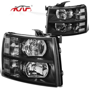 Black Housing Clear Corner Headlamp GM2503280 GM250228 Front car headlight replacement For Chevy Silverado 2007-2013