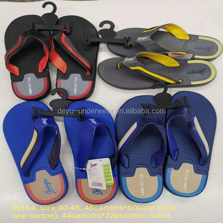 0.95 Dollar NTX013 Wholesale assorted men and ladies mix styles flat flip flops