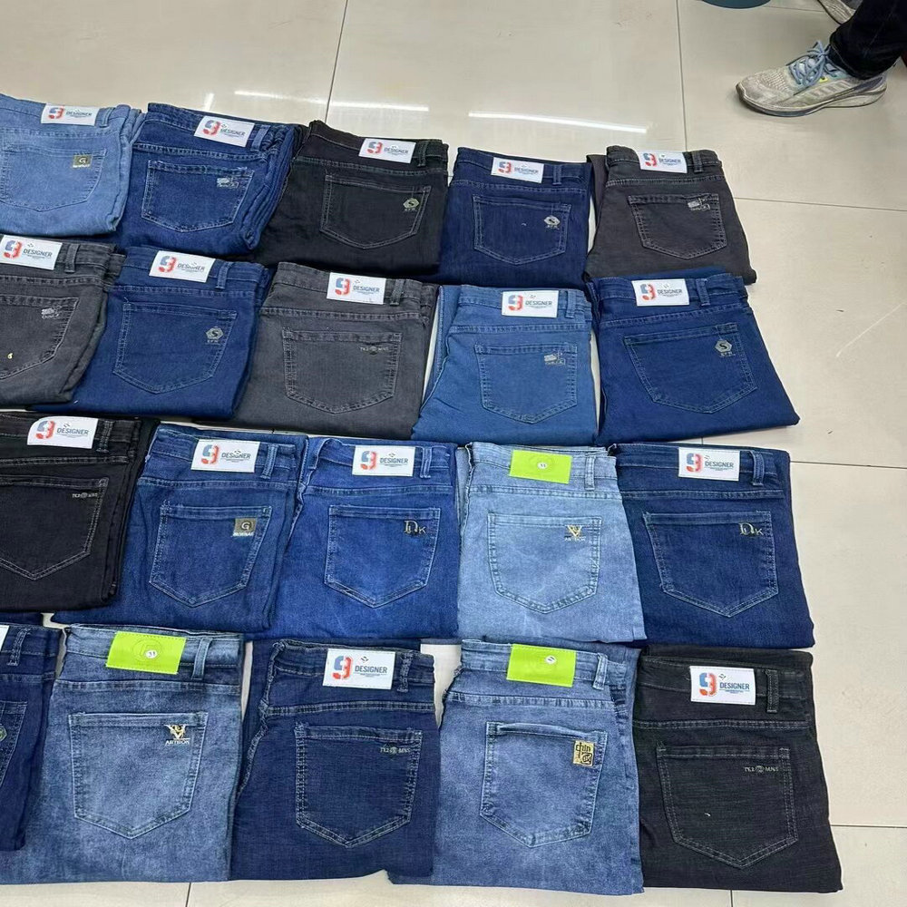 4.85 Dollar Model DZL111 Size 29-40 Jeans Long Length Regular Fashion Men Denim Jeans Pants With Different Patterns