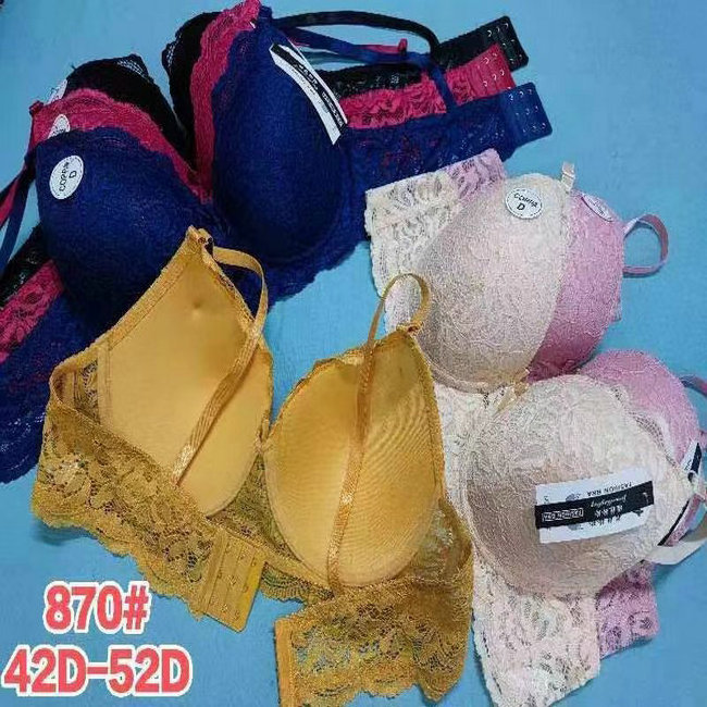 1.15 Dollar Model VK006 Size 36-44 Stock Ready Ship Lace Material Big Cup Boobs Wired Bra With Many Colors