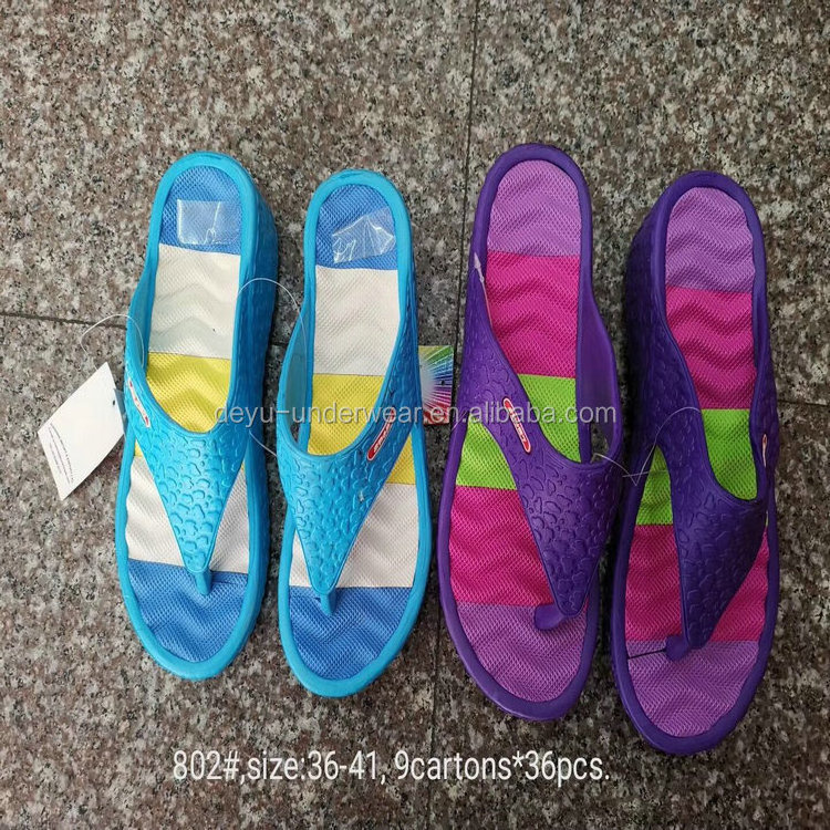 0.95 Dollar NTX013 Wholesale assorted men and ladies mix styles flat flip flops