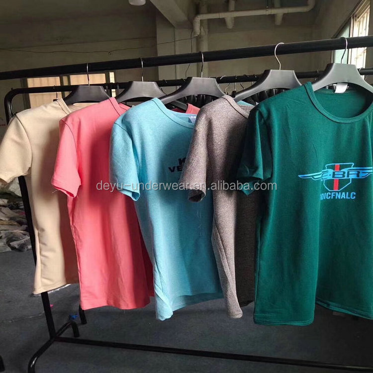 0.8 Dollar Model TX035  Cotton And Polyester Wholesale Very Cheap stock men's t shirt with many prints