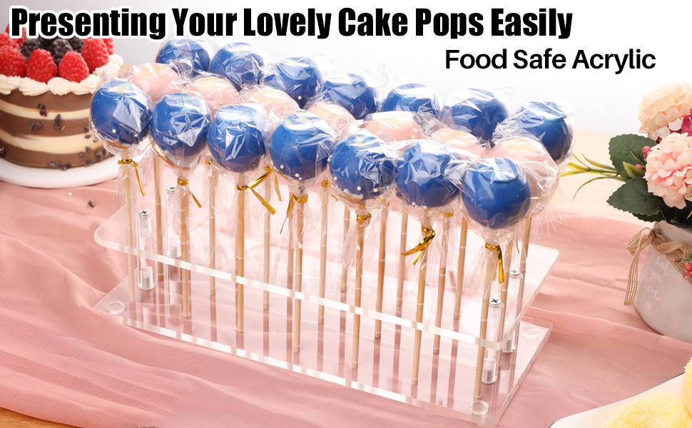 Lollipop Holder Acrylic Cake Pop Stand Display Lollipop Stand Racks for Weddings Birthday Party Christmas Candy Decorative